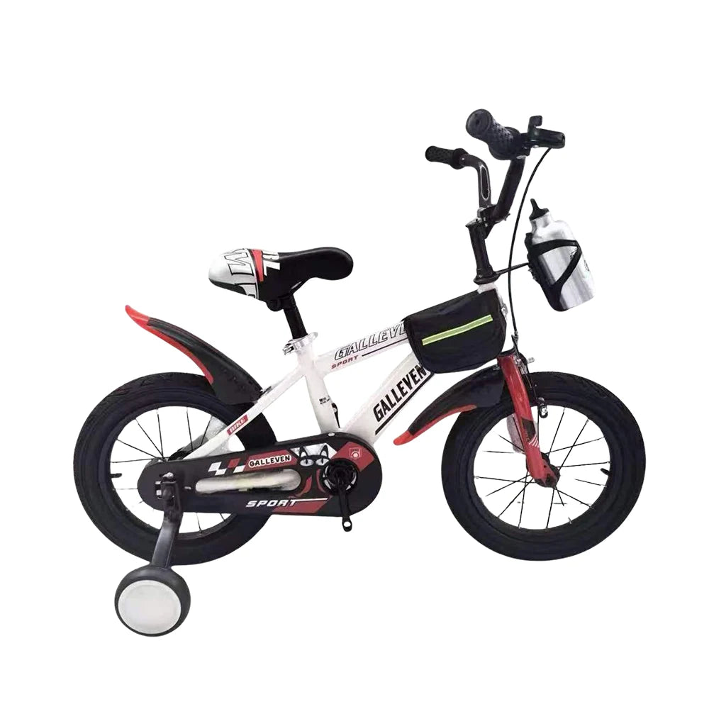 Bicicletă pentru copii 20′, cu roți ajutătoare (GALLEVEN-20 alb) 6-9 ani
