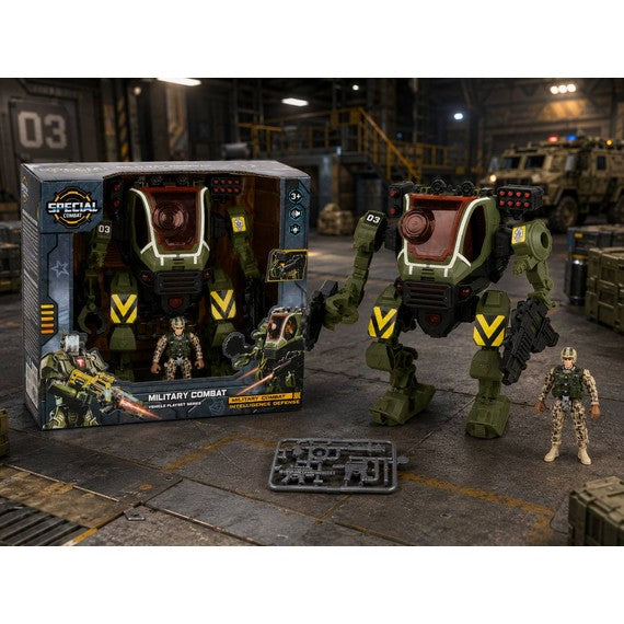 Robot militar de luptă cu figurină soldat D2510-1970