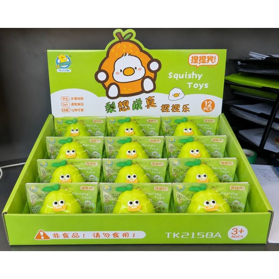 Show Box cu Jucării Squishy în Formă de Pară pentru Relaxare și Antistres 12 buc. Se vinde la buc. D2510-1820
