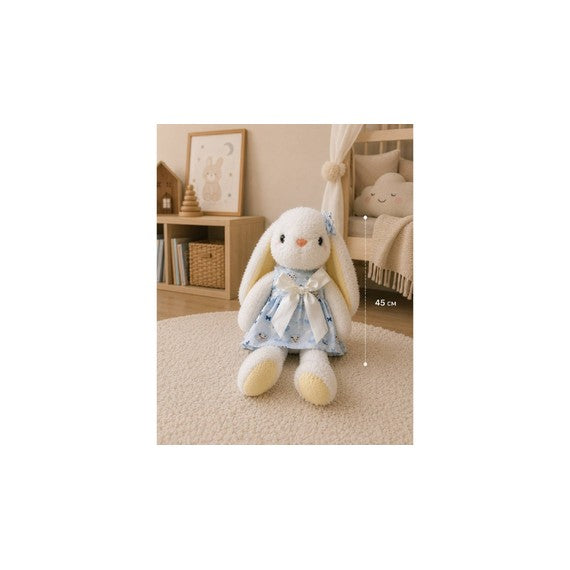 Jucărie de pluș „Iepuraș în rochiță” (45 cm) D2510-1697