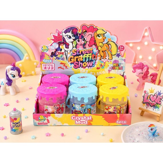 Show Box cu Slime Crystal Mud My Little Pony în Culori Vibrante 6 buc. Se vinde la buc. D2510-2254