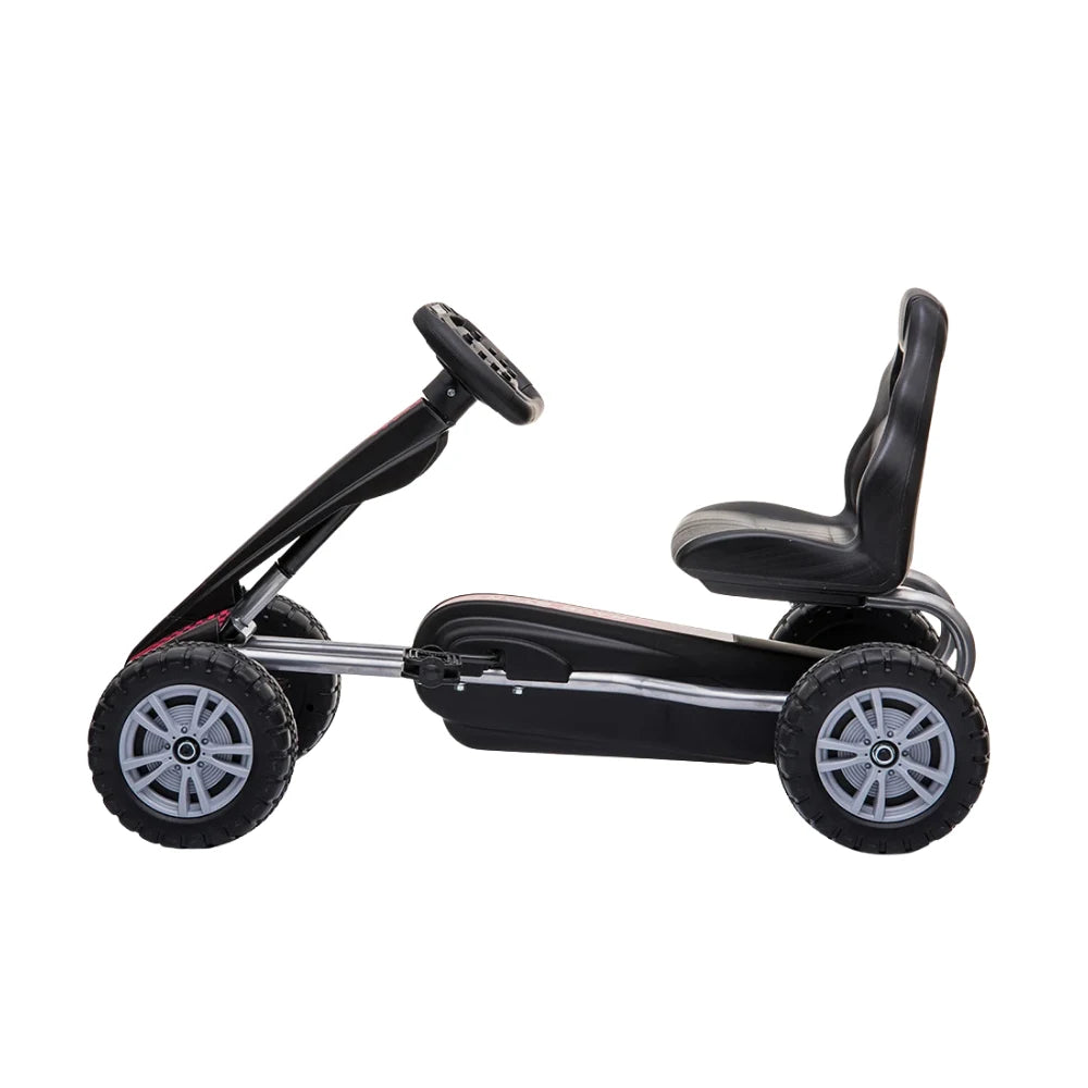 Kart cu pedale pentru copii, negru (1801/2 neagra)