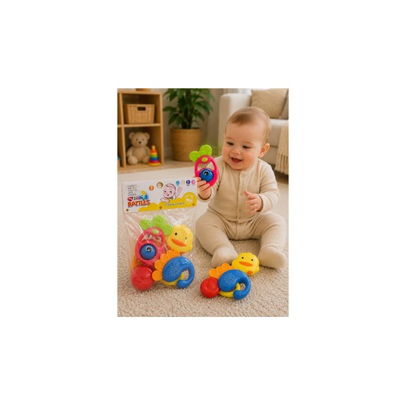 Set zornăitori distractivi cu rățușcă pentru bebeluși D2510-2107