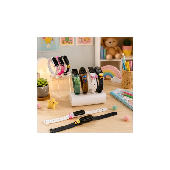 Brățări Inteligente pentru Copii, Stil Xiaomi Mi, cu Personaje Decorative – Set 12 Bucăți D2510-1495 la bucată