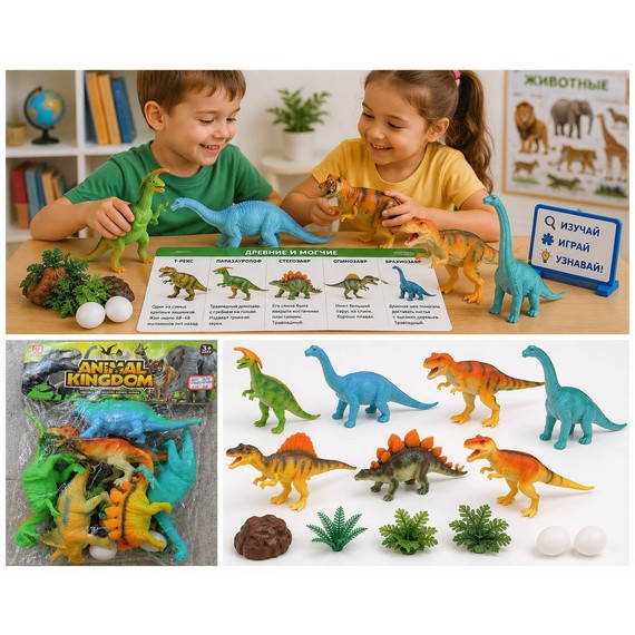 Set Figurine Dinozauri Preistorici cu Accesorii D2510-1725