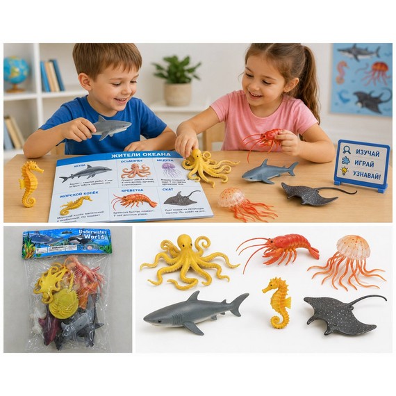 Set Figurine Creaturi Marine și Oceanice pentru Copii D2510-1723