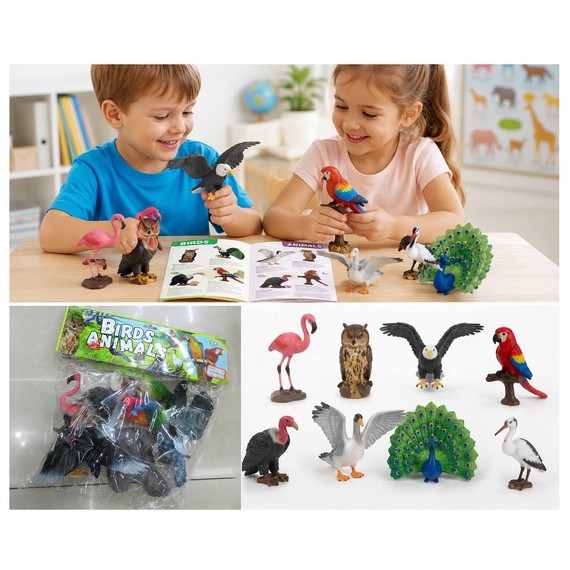 Set Figurine Păsări Sălbatice pentru Învățare și Joacă D2510-1721