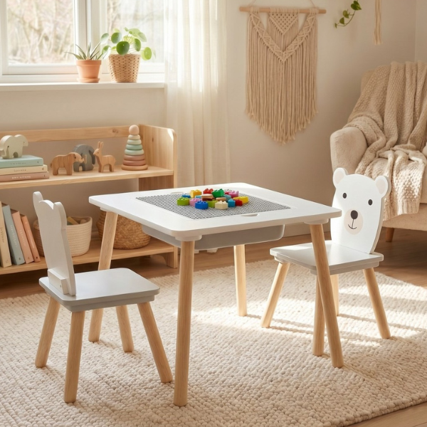 Set măsuța și 2 scaunele „Bear”, U-Grow SKU: UG-74KINET