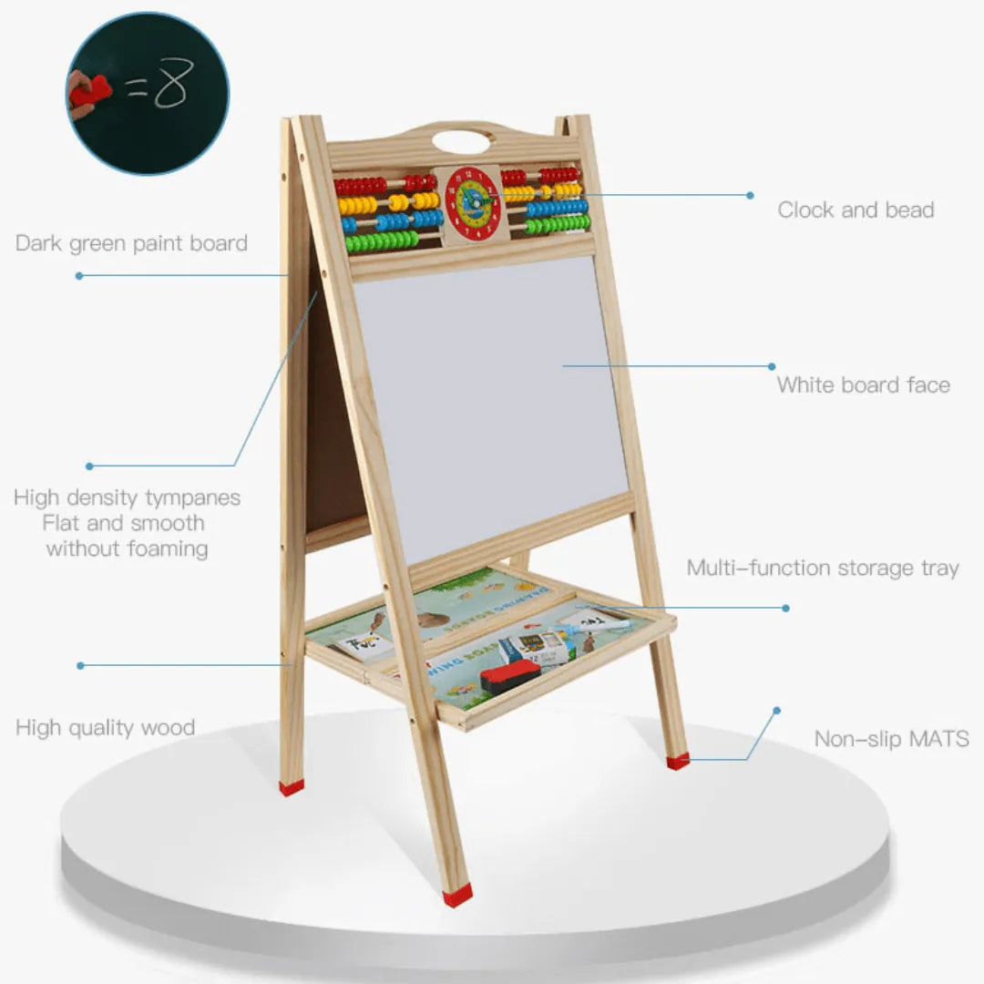 Двусторонняя деревянная доска для рисования 81 × 41 × 5 см 22875tt