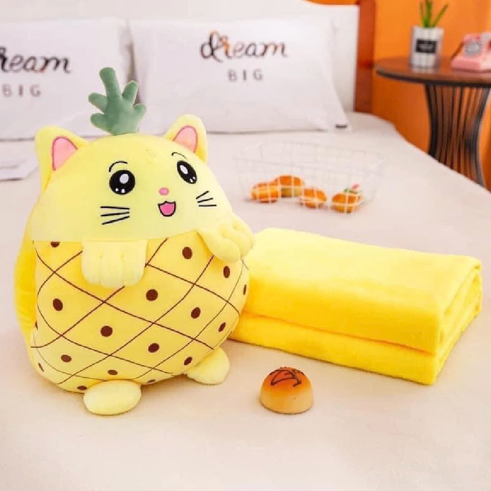 Jucărie din pluș Ananas cu plapumă, 40 cm (86794)