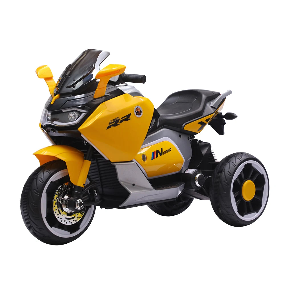 Motocicletă electrică pentru copii, galben (21619)