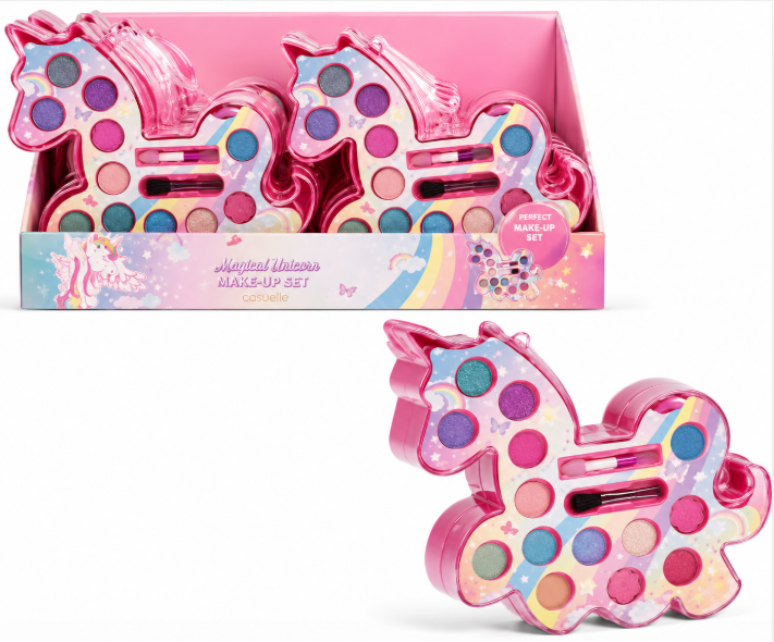 Set cosmetic compact roz Casuelle Unicorn, 718305