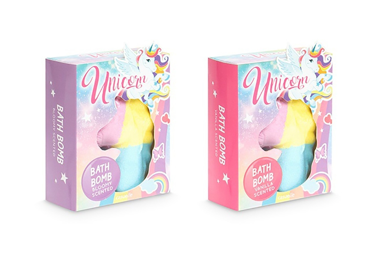 Bila efervescenta multicolora pentru baie Unicorn, 80 g., 718291