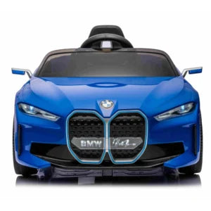 Mașină electrică BMW i4 (capacitate maximă de încărcare 30 kg, scaune din piele, 12V7Ah, 4 motoare de câte 45W, telecomandă, roți moi EVA, dimensiuni 115x67x45 cm) art. JE1009