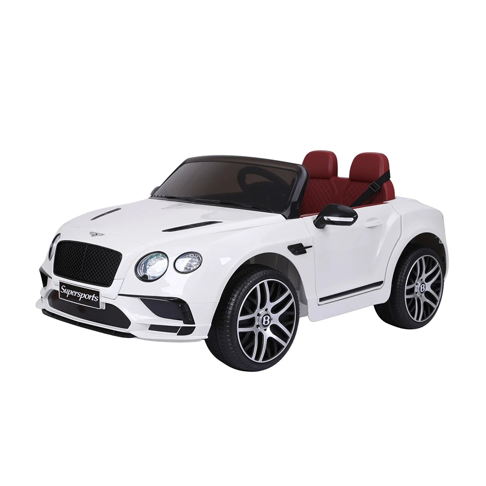 Mașină electrică Bentley Continental Sports (capacitate maximă de încărcare 30 kg, scaune din piele, 6V7Ah, 2*45W motoare, telecomandă, roți moi - EVA, dimensiuni 135x87x55 cm) cod: JE1155
