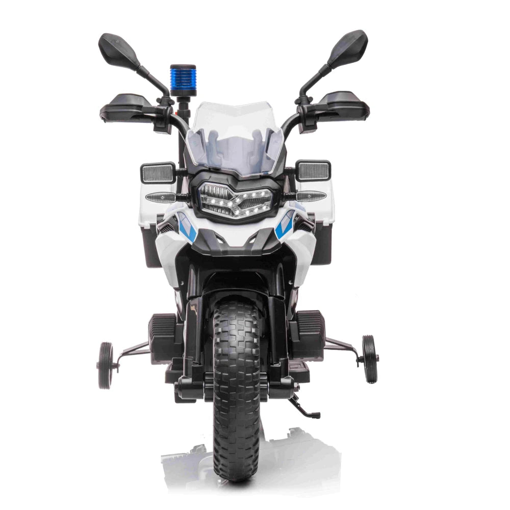 Motocicleta pe acumulator BMW F850 GS JT5002B 12V7AH*1, 2 motoare de 35W, roți moi din EVA, șa din piele, sarcină maximă kg, (115x62x76 cm)