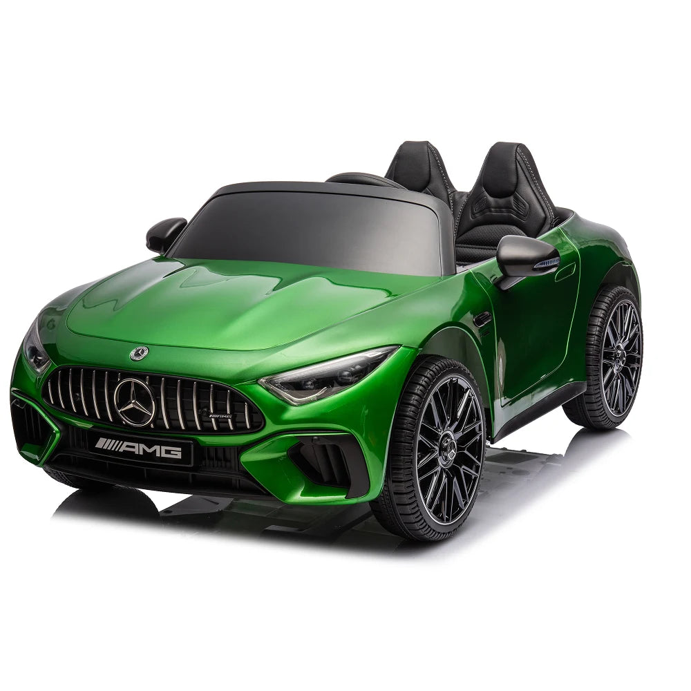 Mașină electrică Mercedes-Benz SL63 verde vopsit (69939)