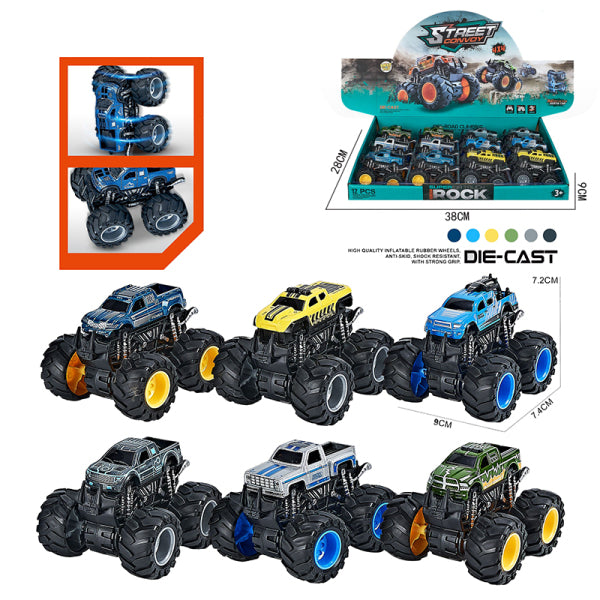 010697 Masina din metal 1:64 cu inertie (set 12buc) la bucată