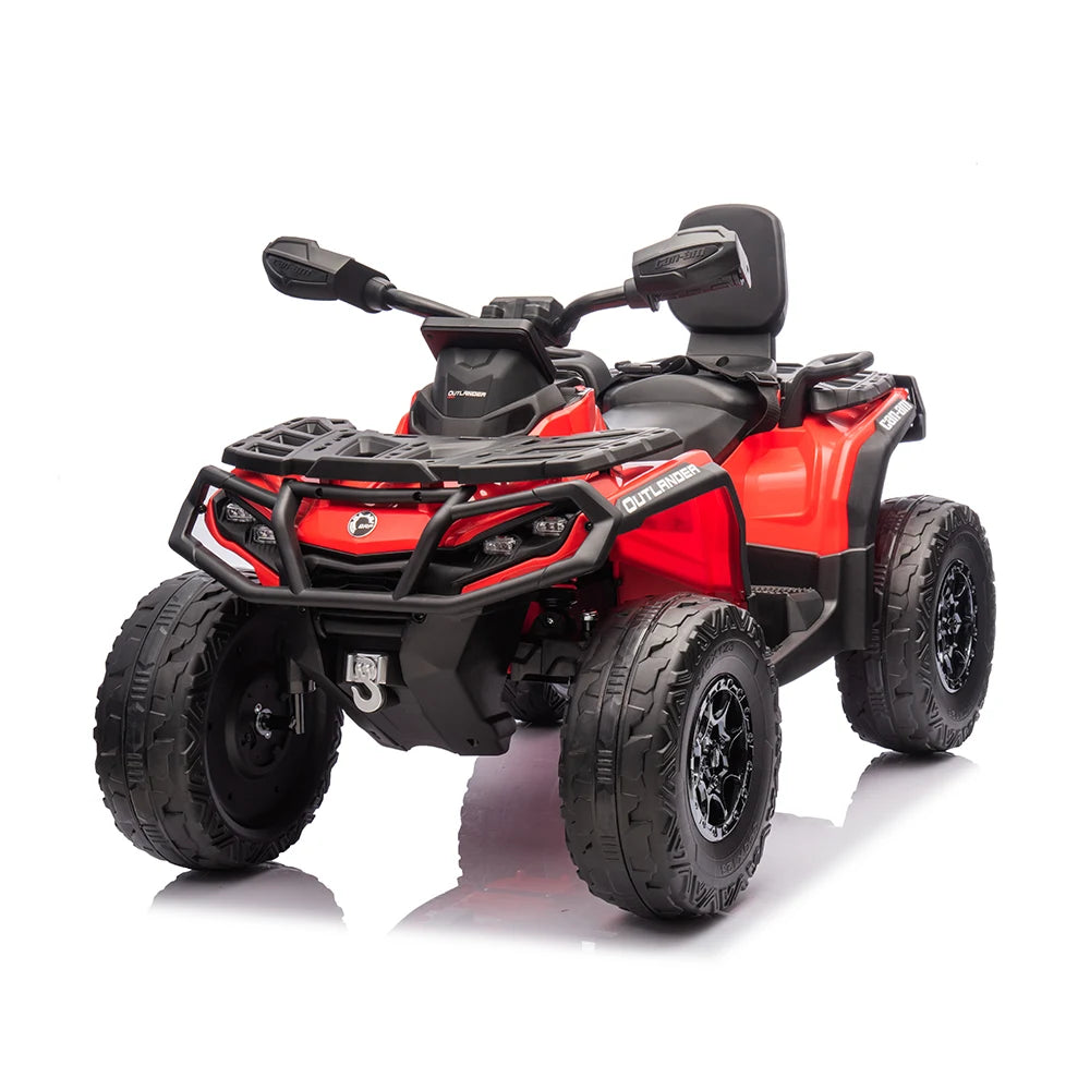 ATV BRP Can-Am Outlander, sarcină maximă 50 kg (roți moi, scaune din piele, 24V 7Ah*1, MP3, 4 motoare de câte 200W, amortizoare, Dimensiuni: 115 x 67 x 71 cm) Cod: CA005