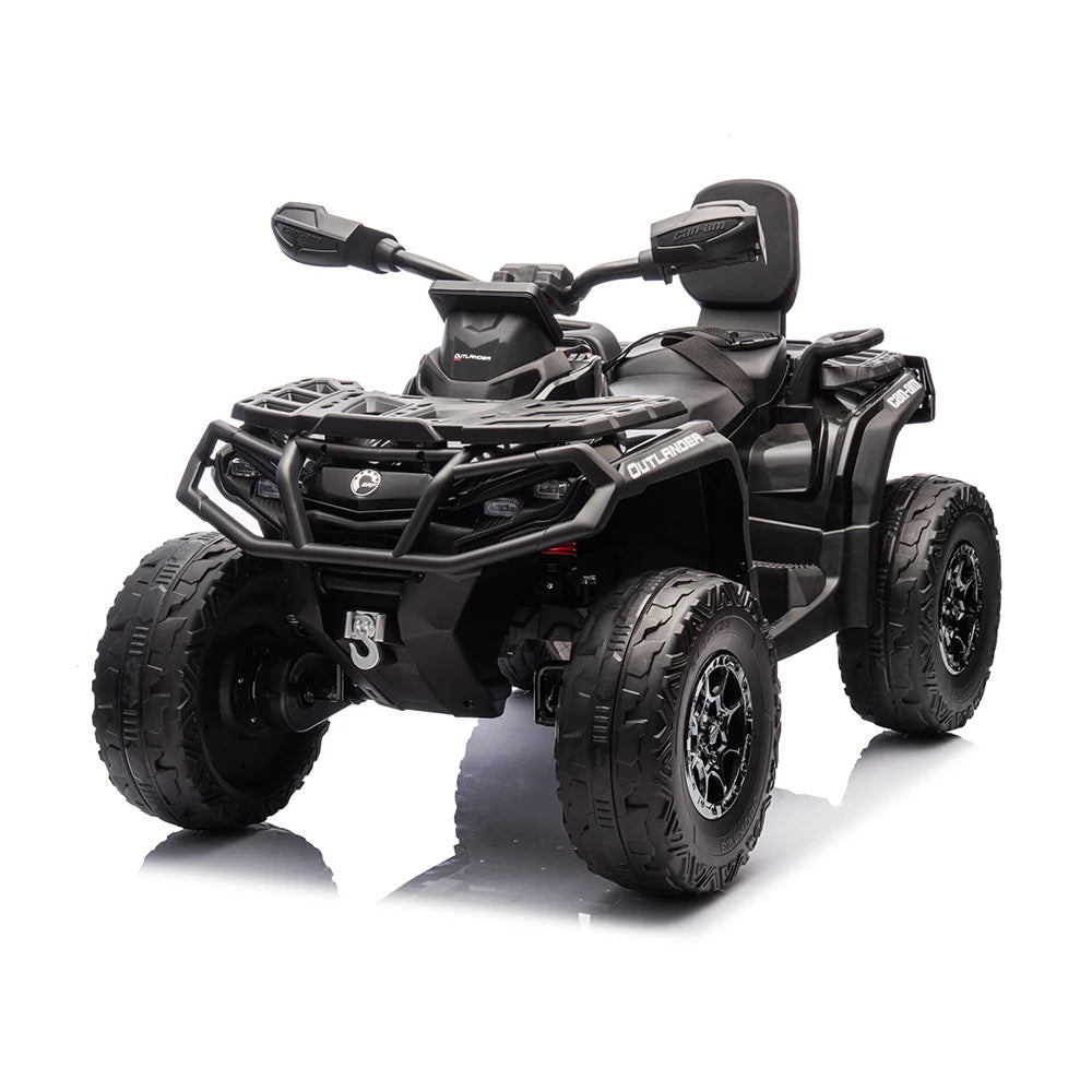ATV BRP Can-Am Outlander, sarcină maximă 50 kg (roți moi, scaune din piele, 24V 7Ah*1, MP3, 4 motoare de câte 200W, amortizoare, Dimensiuni: 115 x 67 x 71 cm) Cod: CA005