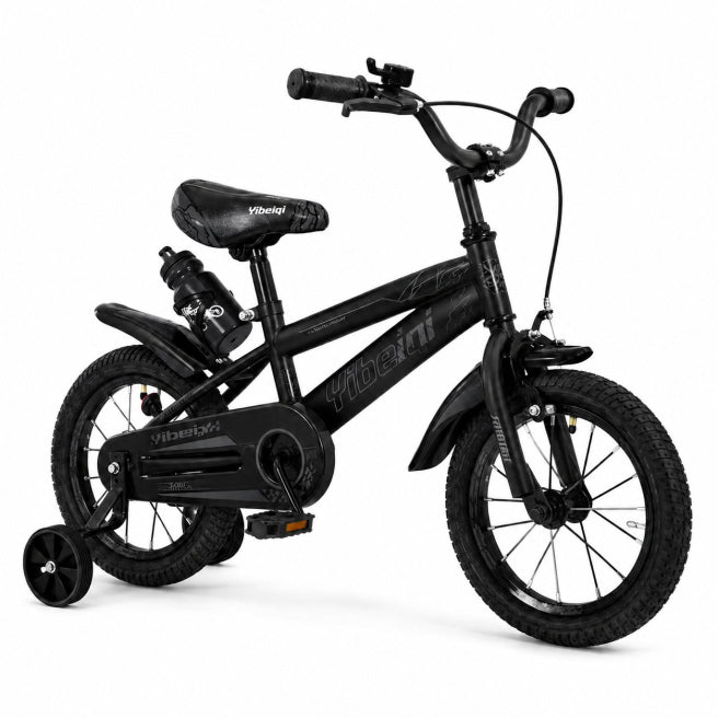 Bicicleta 14 inch, cu 4 roti, neagra, cod 2703D