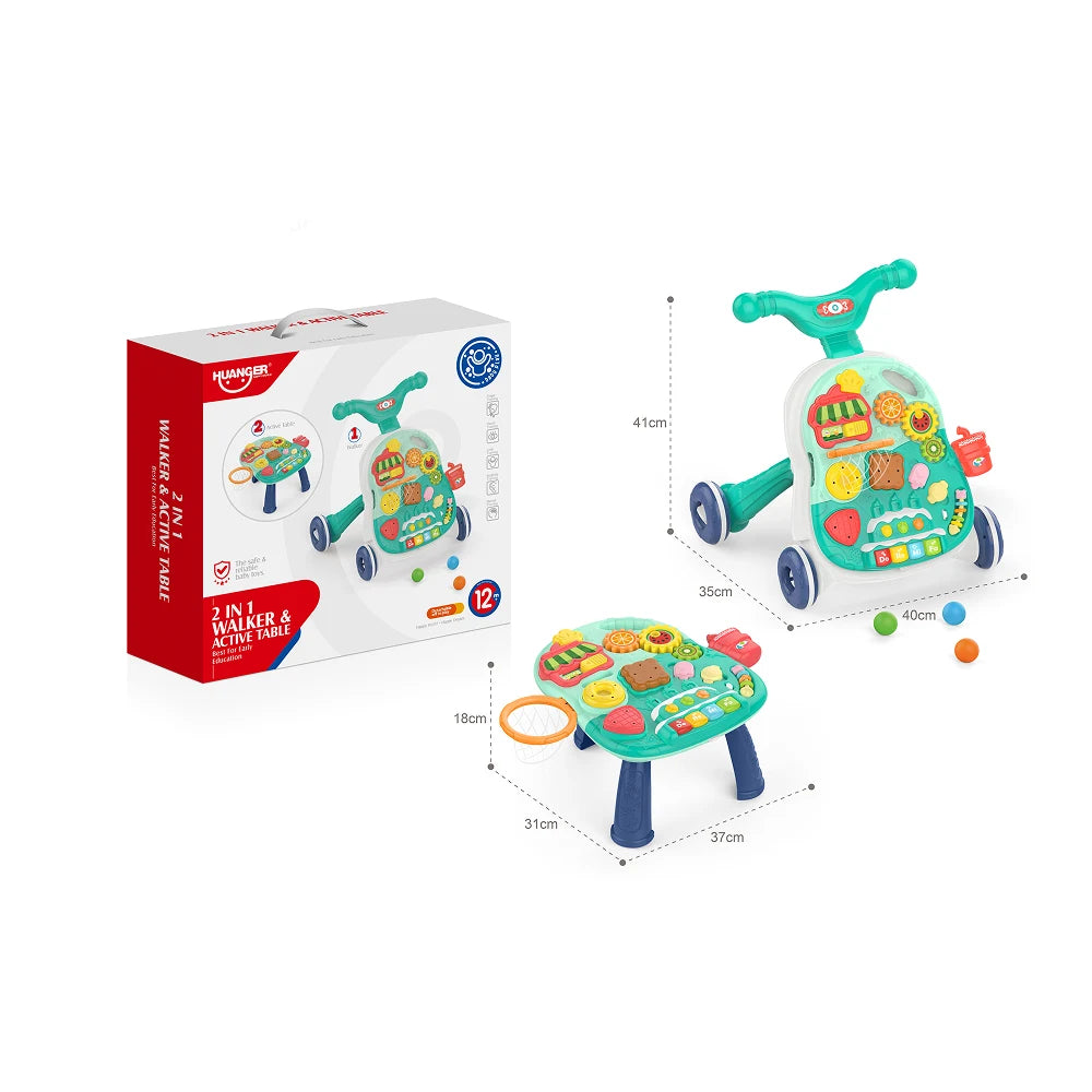 Premergător educativ 2 în 1 cu masă de activități, Huanger HE0814 (78249)