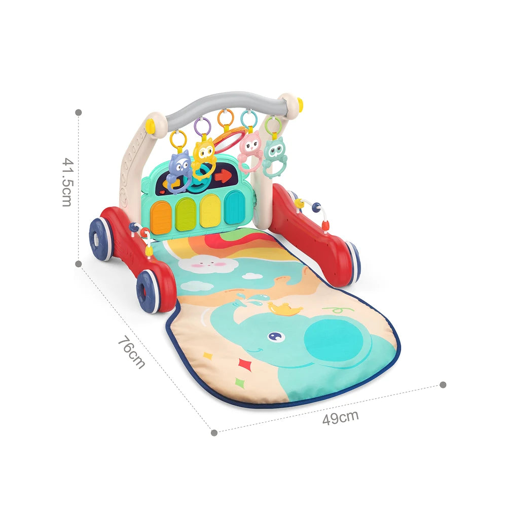 Ходунки 2 в 1 с игровым ковриком и музыкальными активностями, Huanger HE0640 (18233)
