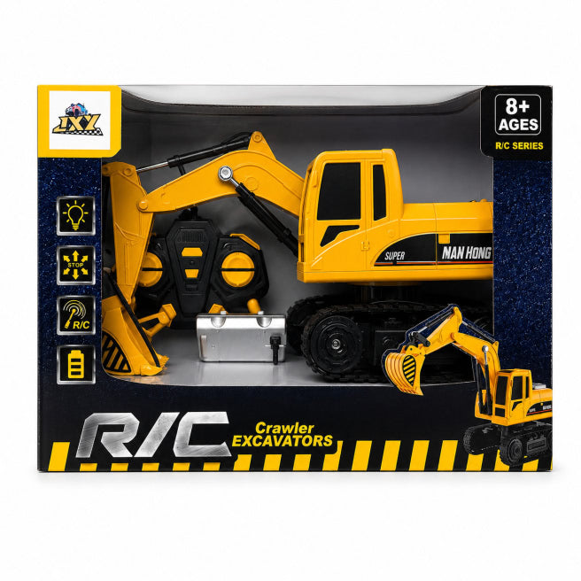 Excavator cu telecomandă, 5 funcții, acumulator și cablu USB, cod 10345a