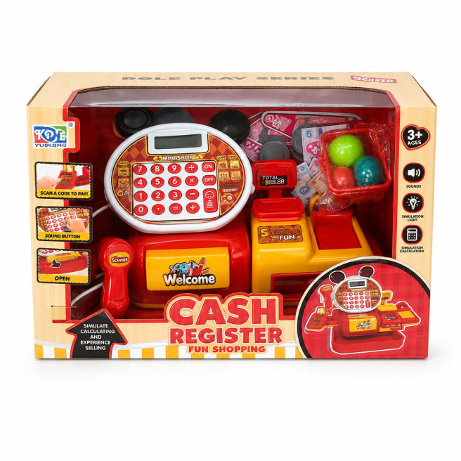 Casă de marcat de jucărie cu lumini și calculator, cod 10337a
