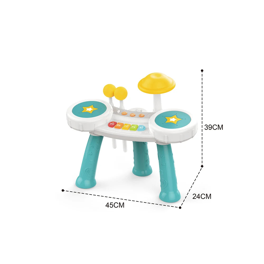 Set muzical de tobe cu lumini și sunete, Huanger HE0525 (78386)