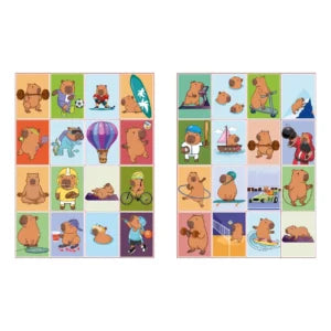 Carte de colorat cu autocolante și activități Capibara și sport, Ideyka (CB23)