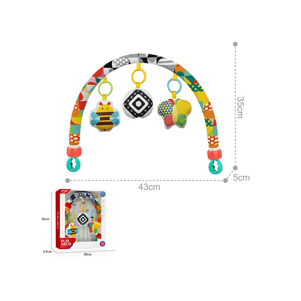 Arc de joacă cu jucării textile suspendate, Huanger HE0316 (78027)