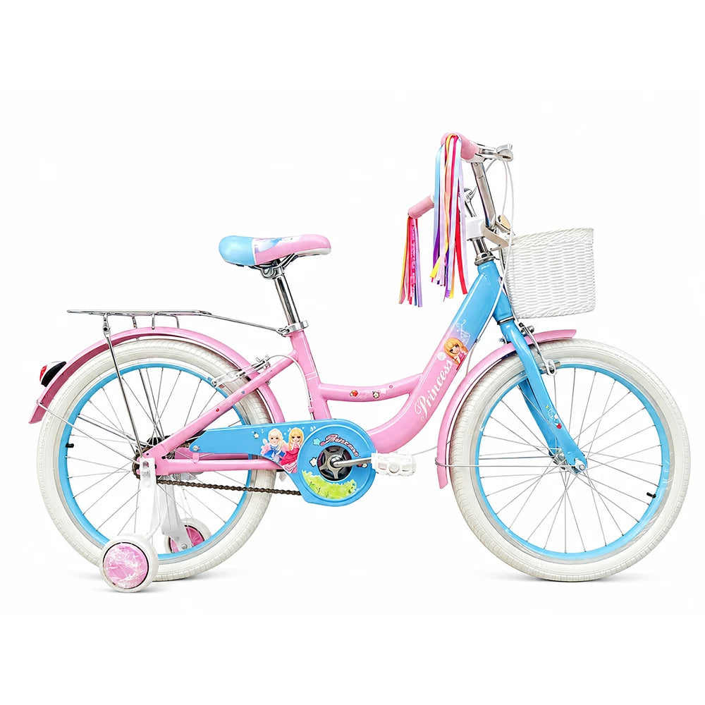 Bicicletă pentru copii Princess 16″, cu roți ajutătoare 4-6 ani (085375)