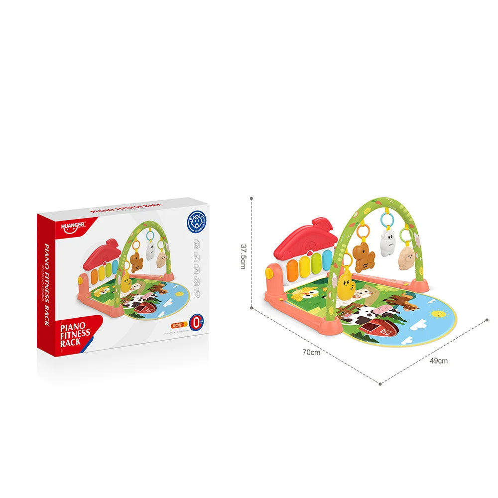 Covoraș de joacă cu pian muzical și arc de activități, Huanger HE0658 (23389)