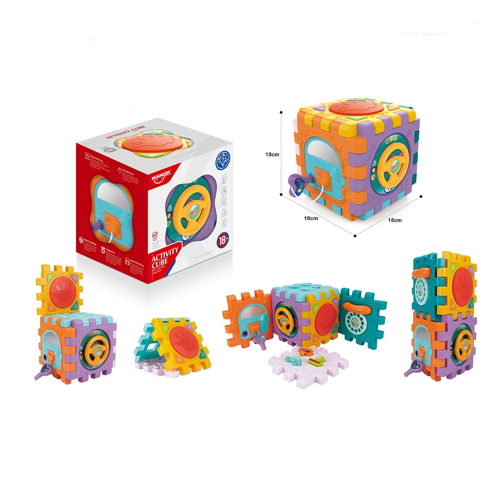 Cub educativ senzorial cu activități, Huanger HE0530 (78546)