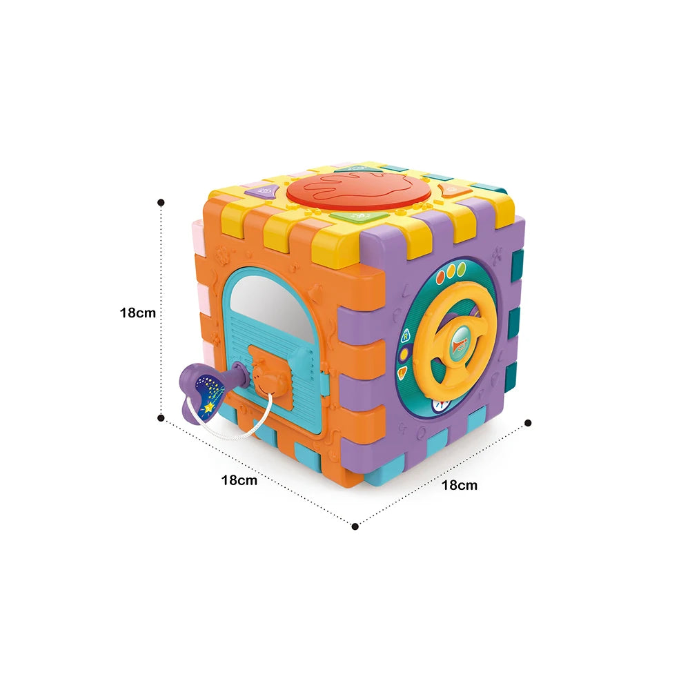 Cub educativ senzorial cu activități, Huanger HE0530 (78546)