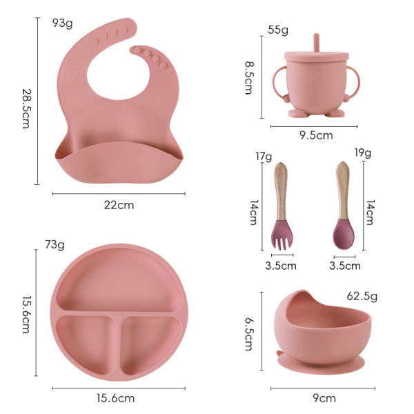 010837 Set vesela din silicon pentru copii 6pcs