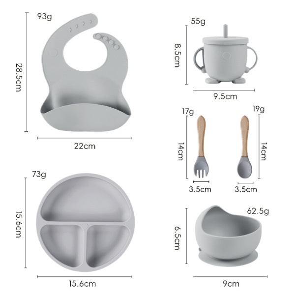 010835 Set vesela din silicon pentru copii 6pcs