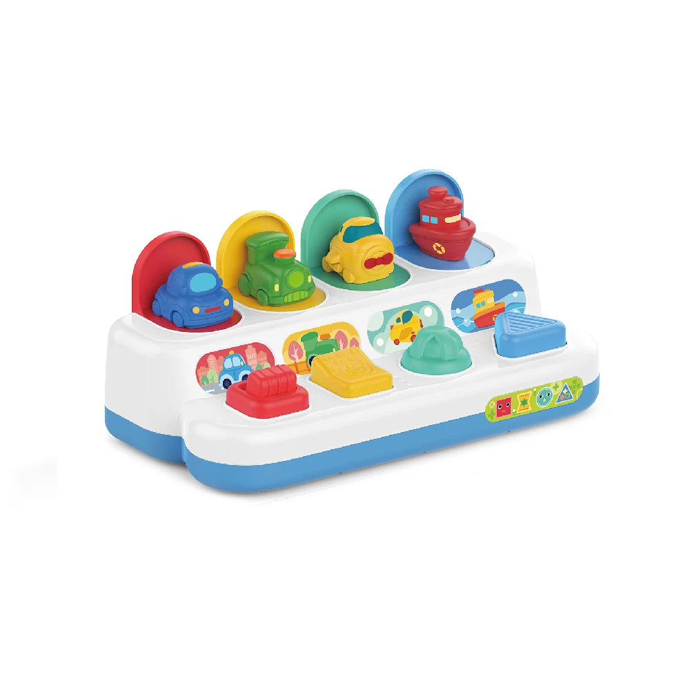 Jucărie educativă pop-up cu vehicule, Huanger HE8076 (78102)