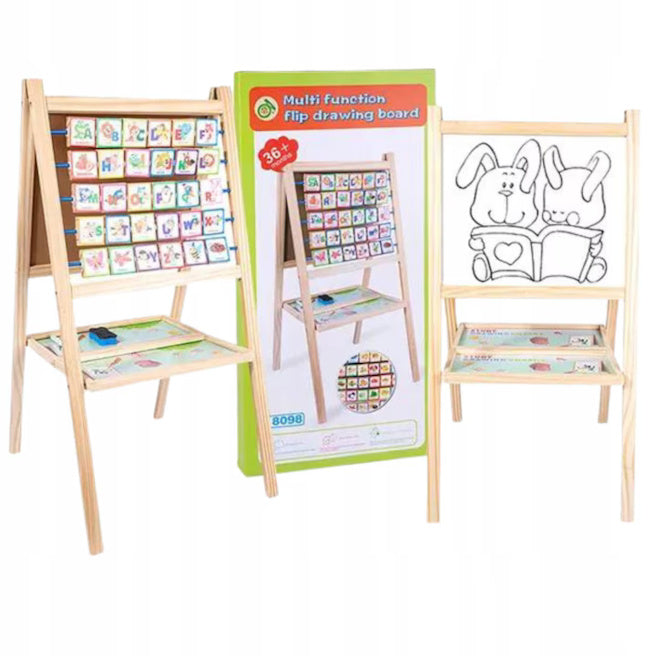 Șevalet din lemn pliabil multifuncțional, cod 2552D