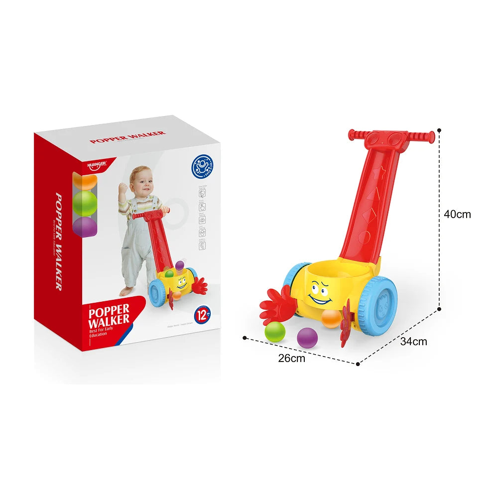 Premergător de împins cu bile colorate pentru copii, Huanger HE0818 (78591)