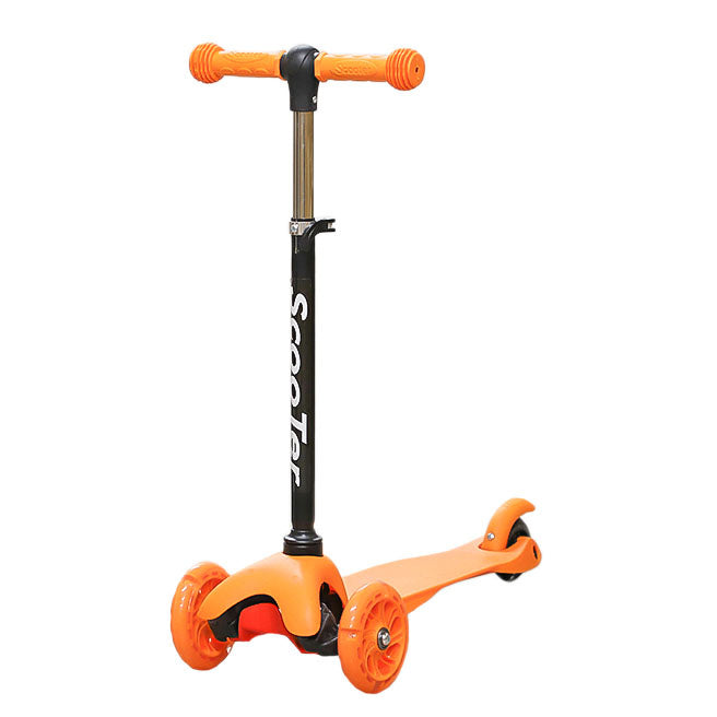 Детский самокат «Scooter» трехколесный, оранжевый, код 61614