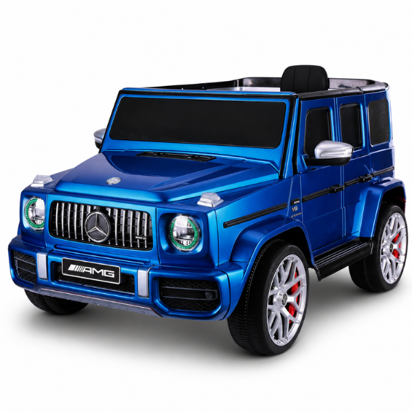 Mașinuță Mercedes-AMG G63, Baterie 12V7AH, 2 motoare de 35W, roti EVA, scaune din piele SKU: 8210200-2R_Blue