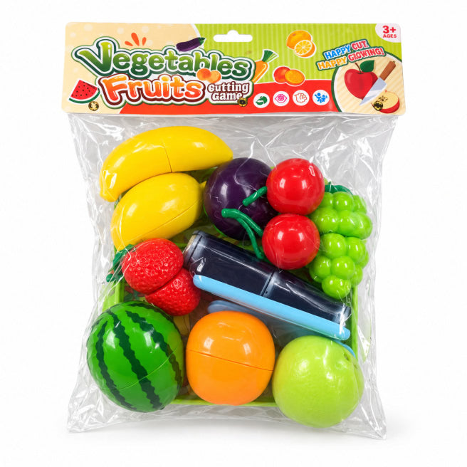 Set 12 fructe de jucărie pentru tăiat și curățat, cod 10630a