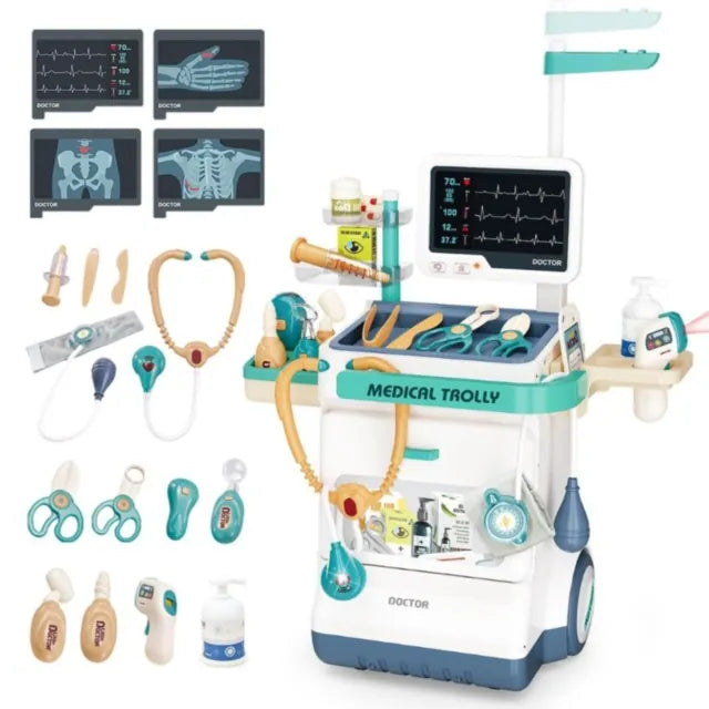 Cărucior Medical cu Accesorii Doctor și Monitor 22195tt