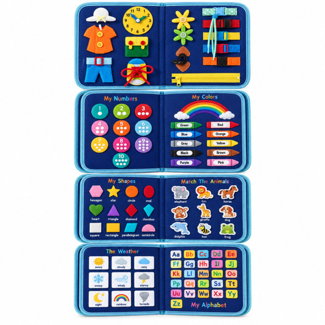 Busyboard moale albastru Dinozauri, cod 2919D