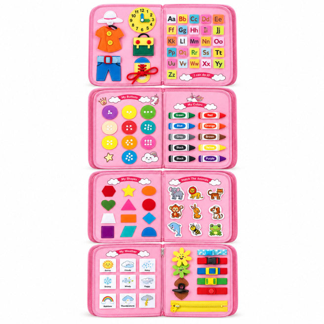 Busyboard moale roz, 5 pagini, cod 2918D