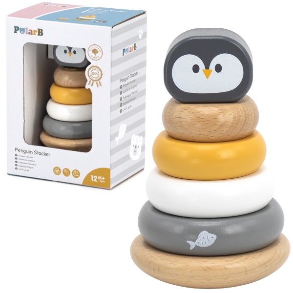 Piramidă din lemn „Pinguin” SKU: 44205