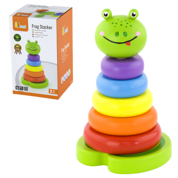 Piramidă din lemn „Broscuță” SKU: 50258
