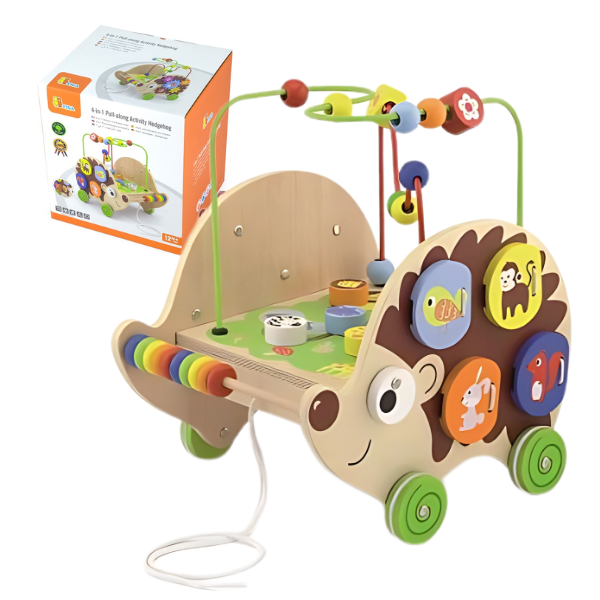 Игрушка-каталка с шнурком и лабиринтом «Ёжик» SKU: 50012